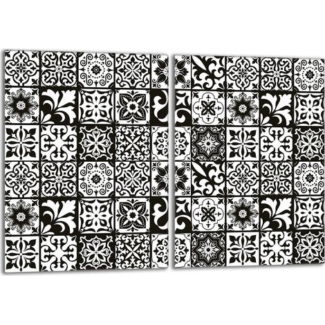 Plaque de protection en verre pour poêle 2x40x52 Mosaïque (1/5)