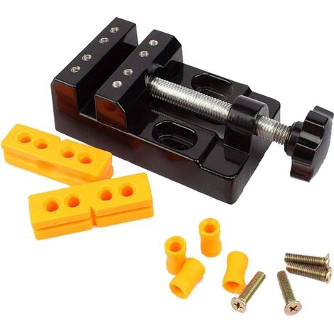 Mini étau de table, pince à bec plat multifonction en alliage d'aluminium de 57 mm avec articulations en bambou, bloc de serrage multifonction pour le meulage et le perçage (1/5)