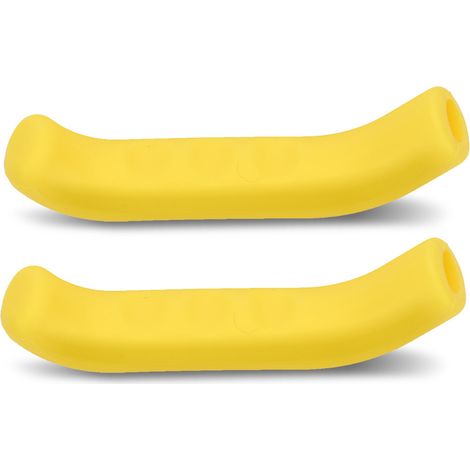 Couvercle de levier de frein de vélo, 5 couleurs, poignées en Silicone, protection antidérapante et étanche (jaune) (1/5)
