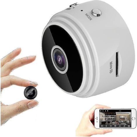 Mini-HD-1080p-Smart-WLAN-Mini-IP-Kamera mit Infrarot-Nachtsicht – Weiß