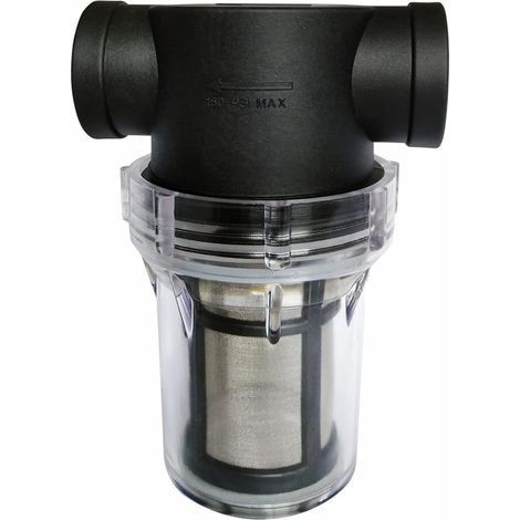 Filtre de canalisation 3/4 po pour pompe à eau avec crépine en acier inoxydable 100 mailles, tamis en ligne, filtre pour pompe à eau pour arrosage du jardin (1/4)