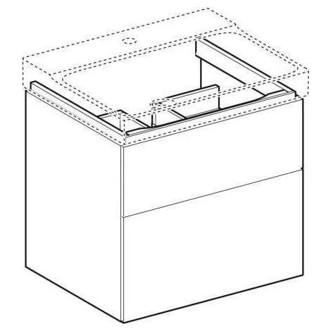 Geberit Xeno 2 Waschtischunterschrank 580x530x462mm, 2 (1/5)