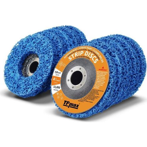 Disques de décapage pour meuleuse d'angle 115mm, lot de 10, bleu (1/5)