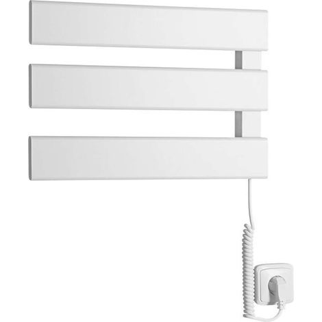 Aqualine - Scaldasalviette elettrico Elvis, 48x33x5 cm, 50W, bianco EB480 (1/5)