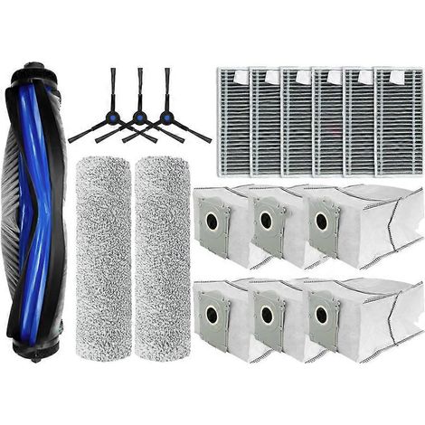 Filtre pour aspirateur brosse pour aspirateur Filtre de brosse pour aspirateur filtre de Ecovacs Deebot X8 Pro Omni/X8 Omni Aspirateur pièce détachée Kit Main Side Brosse HEPA Filtre Serpillière Cloth (1/5)