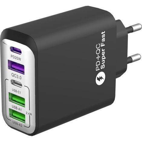 Nouvel adaptateur de charge rapide avec 3 ports USB + chargeur de téléphone de voyage multiport PD 38W pour une charge rapide(L14) (1/5)