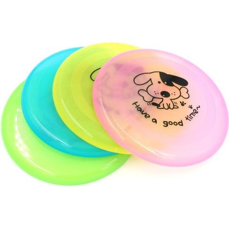 Jeu de frisbee pour chien, couleurs vives, idéal pour jouer à la plage et à la campagne, 20 cm (1/5)