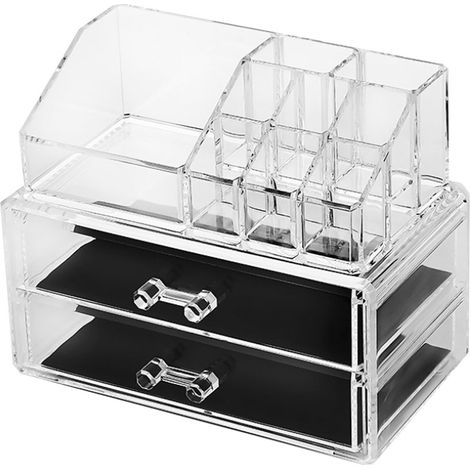 Boîte de rangement B style en acrylique transparent multifonction pour vernis à ongles et maquillage, organisateur de tiroirs de beauté. (1/5)
