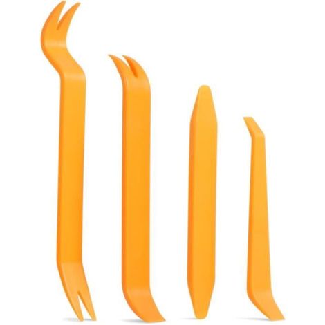 Outil Demontage Garniture Voiture,Lot de 4 Outils Plastique Dur pour Voiture Radio Audio Garniture Intérieure Dash Tableau de Bord (1/4)
