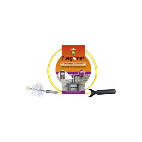 Kit spazzacamino Massó spazzola nylon 80 mm tubo fibra 3 m (1/2)
