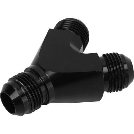 Raccord Union Y Noir Anodisé Anti-Fuite Adaptateur Universel pour Tuyau Carburant 10AN (1/5)