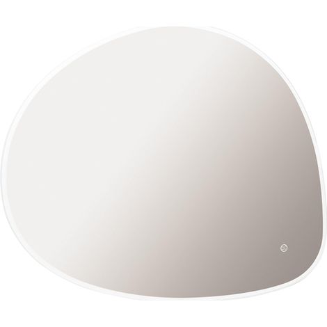 Crosswater Mada Miroir led salle de bain - 60x80cm - horizontal/vertical - 2700K à 6400K - intensité réglable - forme caillou (1/5)