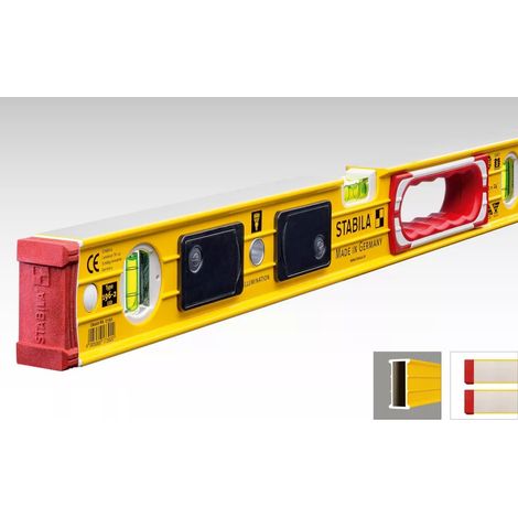 STABILA Wasserwaage Type 196-2 LED, 122 cm, mit beleuchteten Libellen - 17393 (1/5)