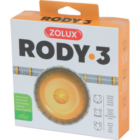 1 Roue d'exercice silencieuse pour cage Rody3 couleur banane taille ø 14 cm x 5 cm pour rongeur - zolux (1/5)