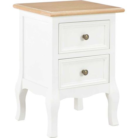 vidaXL Mesitas de noche 2 unidades MDF blanco 35x30x49 cm (1/2)