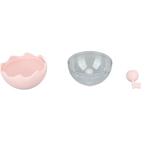 Moule à glaçons sphériques en silicone alimentaire, démoulage facile, remplissage par le haut, rose. Idéal pour whisky, cocktails et boissons. (1/5)