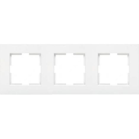 Cadre Karre blanc à 3 modules