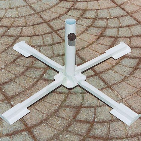 KLAPPBARE KREUZBASIS FÜR STAHLSCHIRME PALI 38 BIS 50 MM.