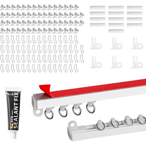 5.7 Meter Rail Rideaux Plafond Adhesif, 1441cm Tringle Rideau Sans Percage (1/5)