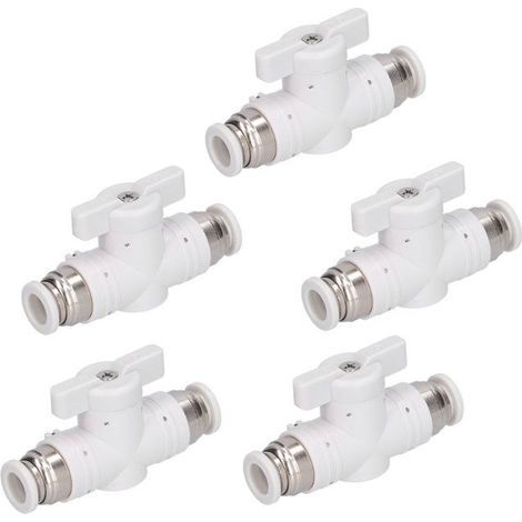 5pcs Raccords pneumatiques manuels – BUC-8 valve réglable – double quick connect 8 mm – atelier bricolage