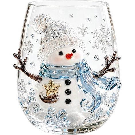 Verres à vin sans pied & mugs de Noël 3D décorés du Père Noël tasses à thé à poignée antidérapante pour fêtes (A+B) (1/5)