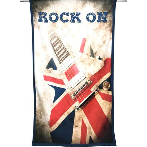 SERVIETTE de plage éponge ROCK SUR de grande taille cm. 90 X 170 guitare électrique