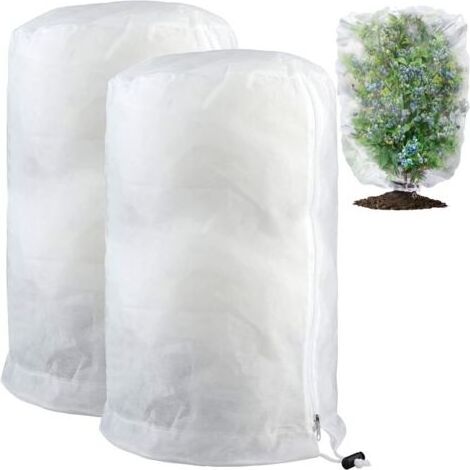 Housse d'hivernage pour plantes, 2 pièces 200 x 240 cm housse d'hivernage pour plantes, housse d'hivernage pour plantes avec cordon de serrage et fermeture éclair, housse de protection végétale réutil (1/5)