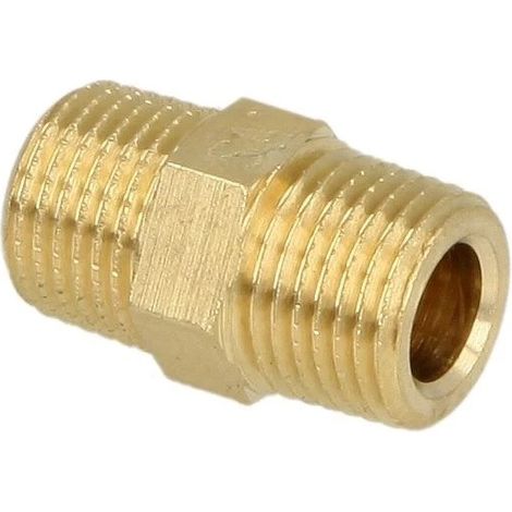 Nipple double 1/8'' avec hexagonal laiton nu