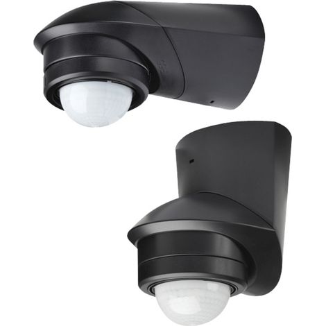 Grothe 94533 Aufputz PIR-Bewegungsmelder 120 ° Relais Schwarz IP55