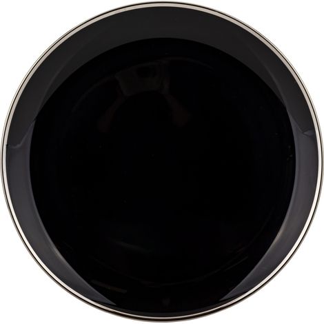 Support pour assiette en verre, décoration en verre, noir et argent, 2 x 33 x 33 cm (1/5)