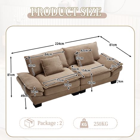 C’est un canapé double moderne et simple, équipé d’un matelas en mousse. Il suffit de placer des coussins pour que l’assise soit confortable. Cependant, il est également spacieux (1/5)