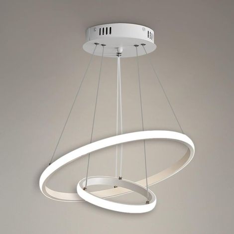 Suspension Luminaire LED, Lustre circulaire moderne, suspension blanc 4000K, Lampe de Plafond éclairage intérieur de la chambre à coucher du salon (1/5)