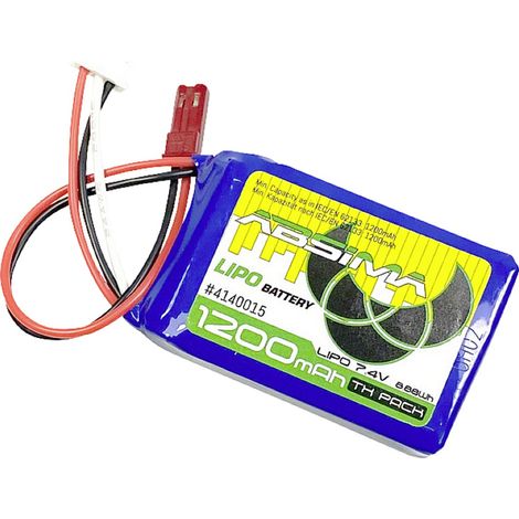 Absima Modellbau-Akkupack (LiPo) 7.4 V 1200 mAh Zellen-Zahl: 2  Softcase BEC