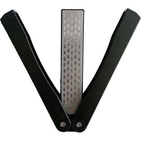 BR-Vie Affûteur Diamanté, Aiguiseur Double Face de Couteau, Pierre à Aiguiser en Diamant , Format de Poche Pliable 400/600 Grain, L'Outil D'Affûtage Pliante Pour la Cuisine de Camping en Extérieur (1/5)