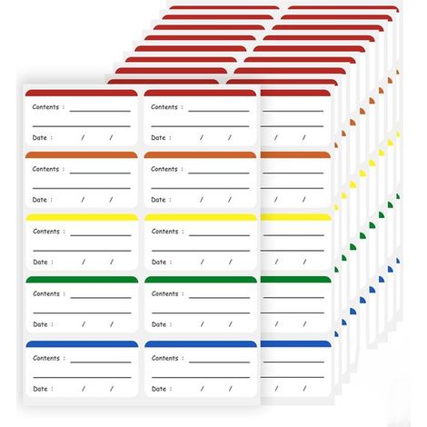 Lot de 100 étiquettes de congélation – 6x3 cm – Amovibles – Marquage alimentaire – Congélateur – Cuisine (1/5)