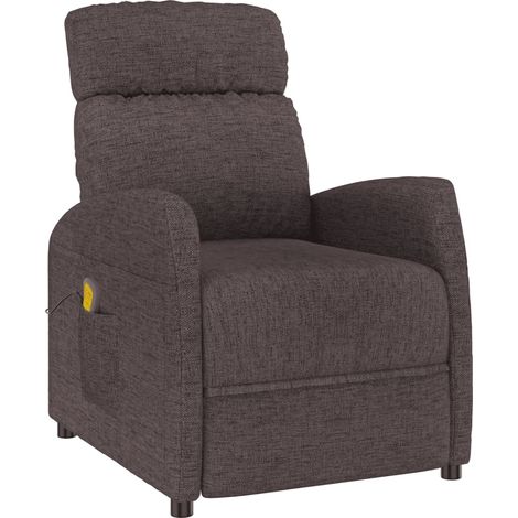 Massagesessel Dunkelbraun Stoff vidaXL (1/5)
