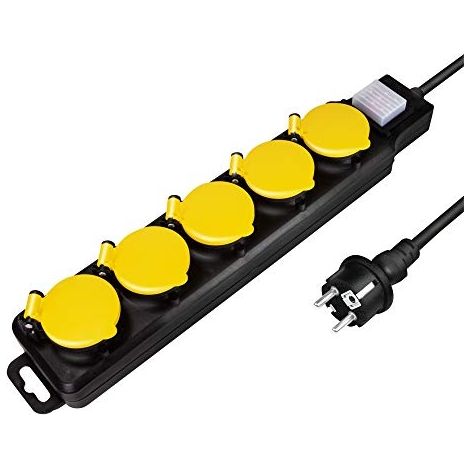 Regleta eléctrica para exteriores de 5 tomas IP44, 3600 W, Logilink