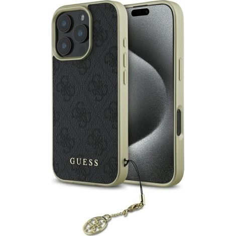 Guess GUHCP16XGF4GGR iPhone 16 Pro Max 6.9 negro/negro, funda rígida, 4G, colección Charms (1/5)