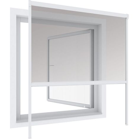 FACILITYS - Toldo de mosquitera enrollable 130x160 cm Gris Policloruro de vinilo