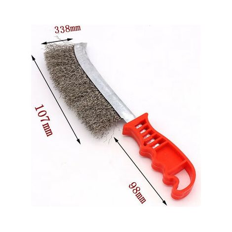 1pcs de brosses manuelles Pour décaper et nettoyer Acier, Inox et Laiton, 1 pièces--Brosse à couteau en fil d'acier cuivré noir