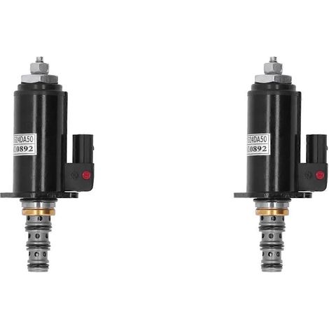 Deux électrovannes KWE5K-31/G24DB50 YN35V00050F1 compatibles avec les pelles Kobelco SK200-8, SK330-8 et SK350-8. (1/5)