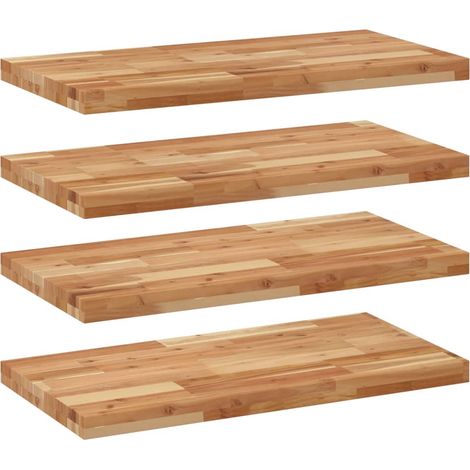 Maison Exclusive - Schweberegale 4 Stk. 80x40x4 cm Massivholz Aka
