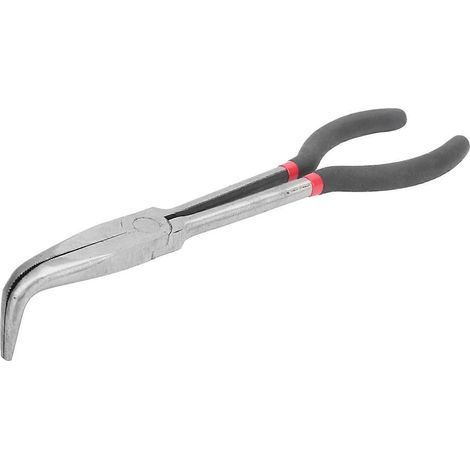 Pince à aiguille 11 pouces, pince à bec coudé à 90 degrés, outil à main en acier trempé haute température (1/5)