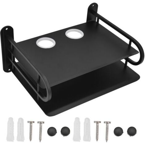 tagère murale flottante Double couche, bote de télévision, routeur mural, bote de cble DVD, étagère pour la maison (1/5)