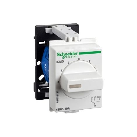 Schneider A9E15121 Acti9, iCMD Interruptor giratorio de 4 vías 10A 415VAC