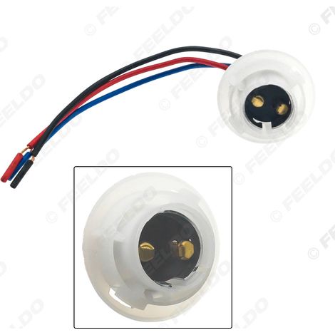 Douille de lampe LED pour voiture 1157 BA15D, câble adaptateur 1157, double contact blanc
