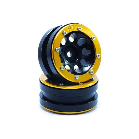 Beadlock Wheels PT- Ecohole Black/Gold 1.9