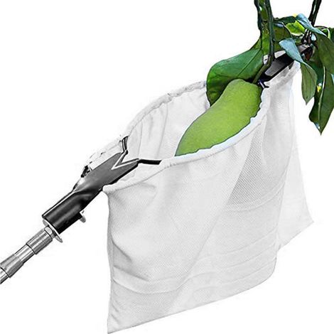 Fruit Picker Head Basket - Steel And Nylon - For Oranges Pears Mangoes Nuts - 37 Cm - White - 1 Piece (1/5)