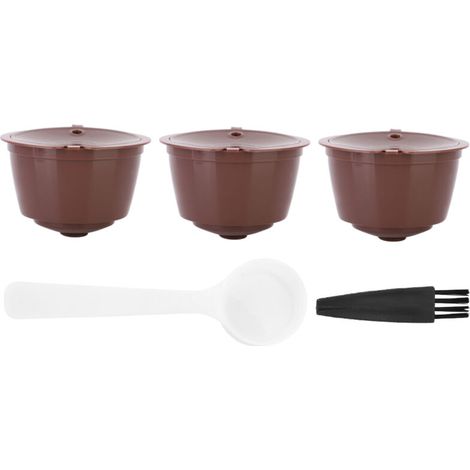 Bardusch-Kit de 3 capsules de café réutilisables avec filtres rechargeables, compatible avec Dolce Gusto (1/4)