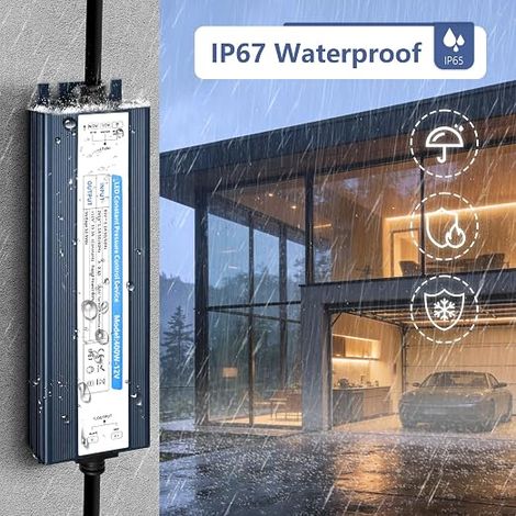 LED Transformer 220V 24V 60W 2.5A Outdoor Waterproof IP67, Power Supply Driver Ultra Slim LEDs Transfo Switching AC to DC Voltage Converter for (1/4)